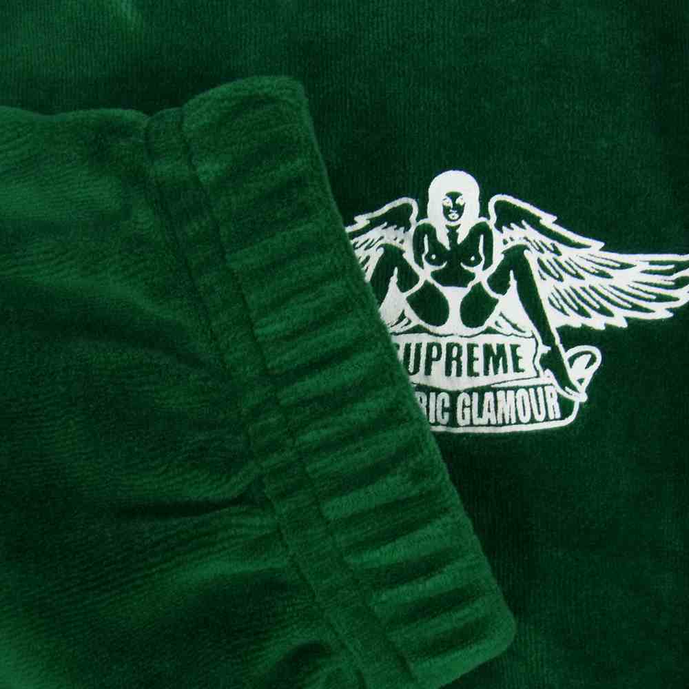 Supreme シュプリーム 21SS HYSTERIC GLAMOUR Velour Track Jacket ヒステリックグラマー ベロア トラックジャケット グリーン系 M【中古】