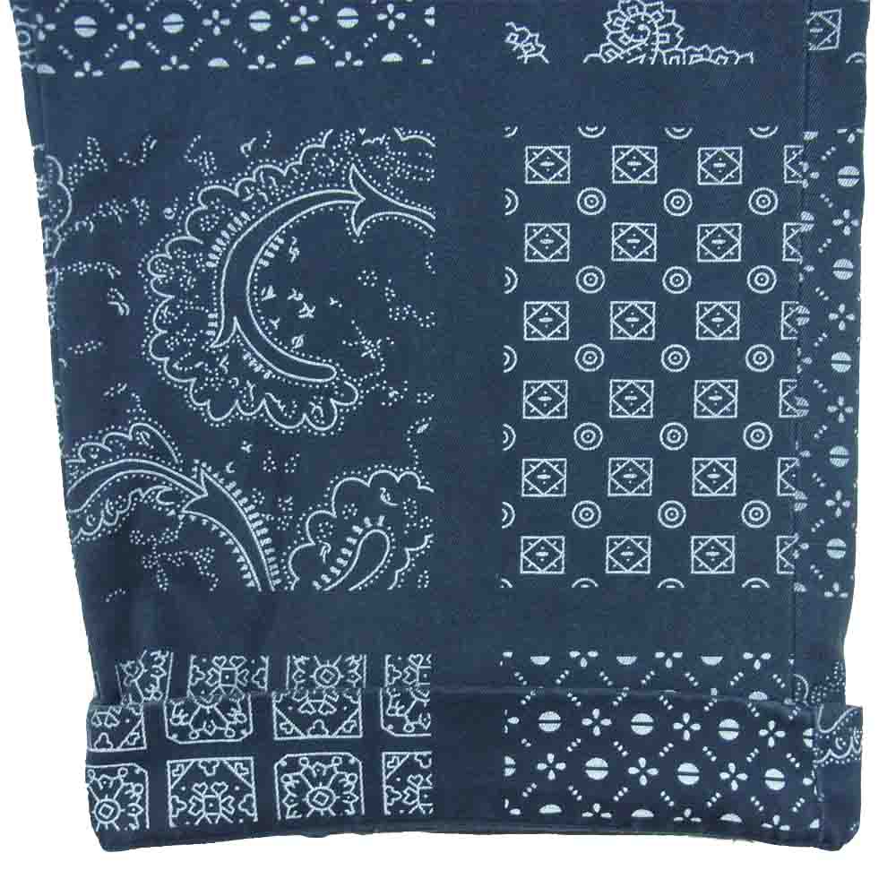 Supreme シュプリーム 20SS Paisley Grid Chino ペイズリー チノ パンツ コットン 中国製 ダークネイビー系 30【中古】