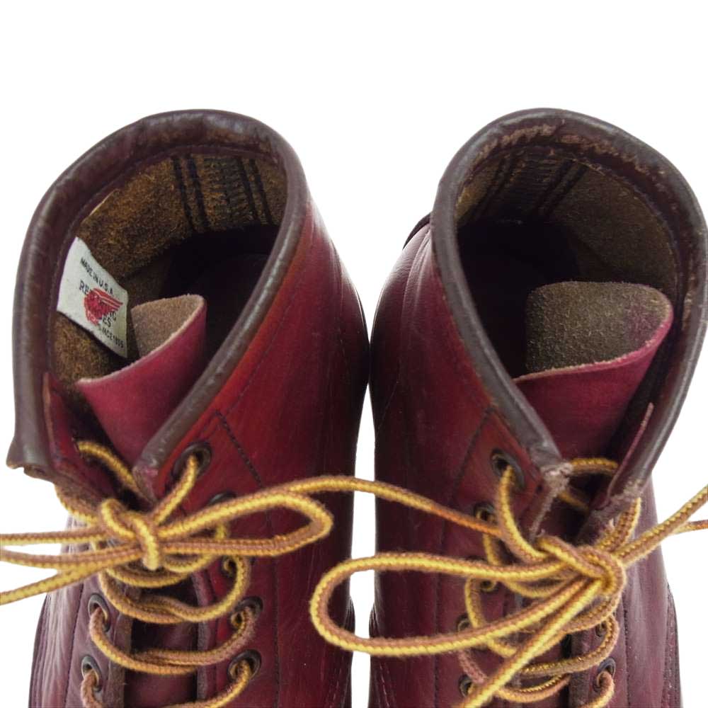 RED WING レッドウィング 875 2009年製 アイリッシュ セッター モックトゥ ブーツ ワインレッド系 8E【中古】