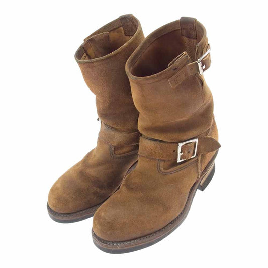 RED WING レッドウィング 8178 suede Engineer Boots スエード エンジニア ブーツ ブラウン系 US71/2【中古】