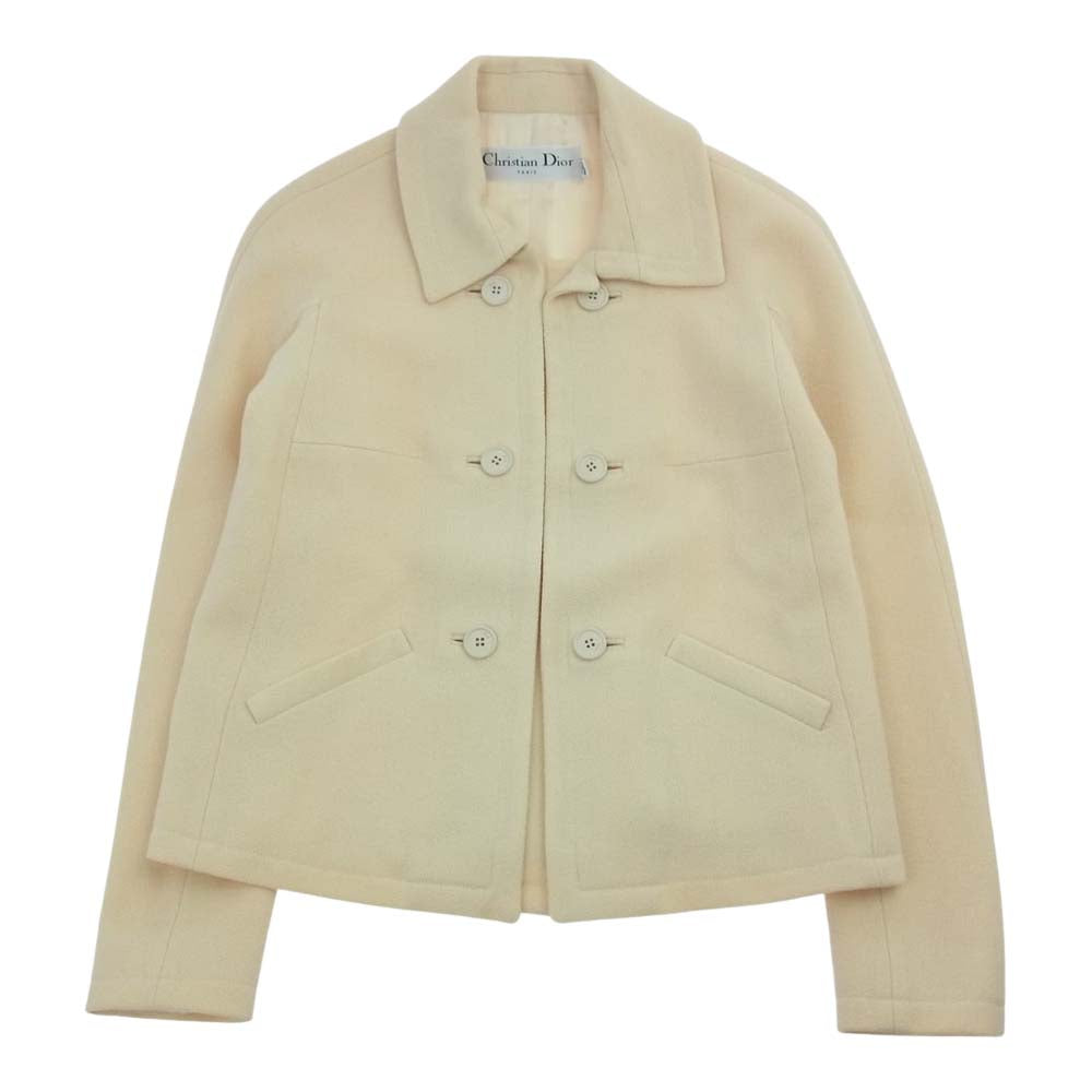 Christian Dior クリスチャンディオール 8H21215A1120　 裏地シルク ウール ジャケット スカート セットアップ ベージュ系 USA2【中古】