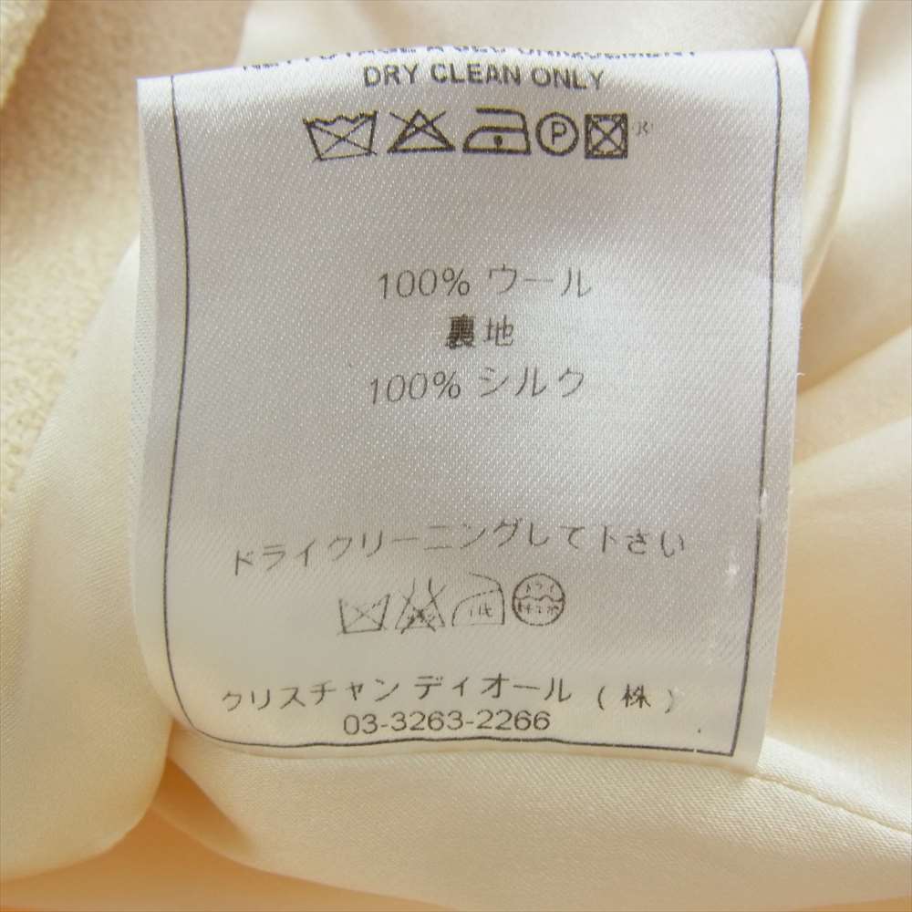 Christian Dior クリスチャンディオール 8H21215A1120　 裏地シルク ウール ジャケット スカート セットアップ ベージュ系 USA2【中古】