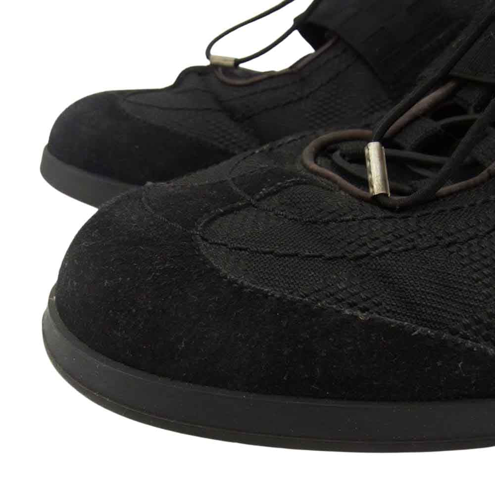 LOUIS VUITTON ルイ・ヴィトン ダミエ スエード切替 ローカット スニーカー ブラック系 8【中古】