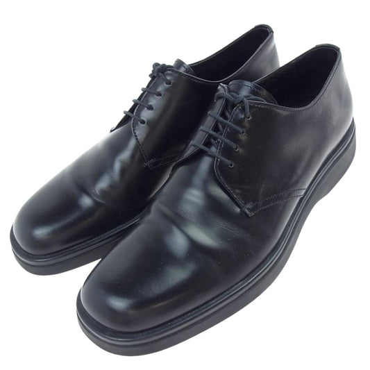 PRADA プラダ 2E0977 レザー プレーントゥ ビジネス シューズ ブラック系【中古】