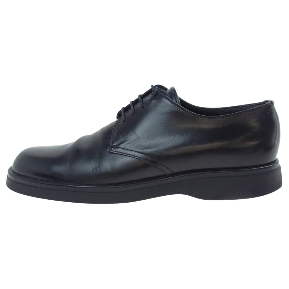 PRADA プラダ 2E0977 レザー プレーントゥ ビジネス シューズ ブラック系【中古】