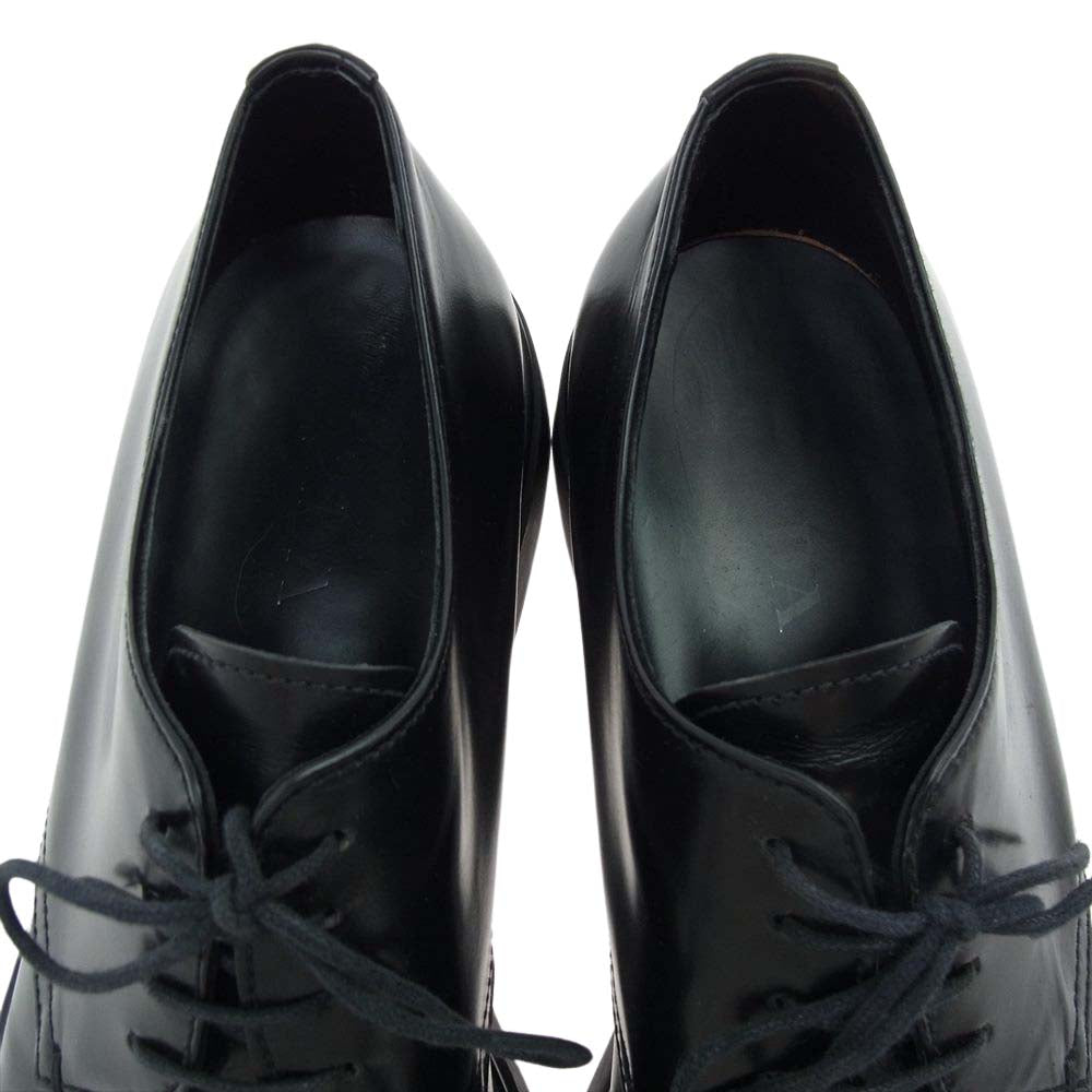 PRADA プラダ 2E0977 レザー プレーントゥ ビジネス シューズ ブラック系【中古】