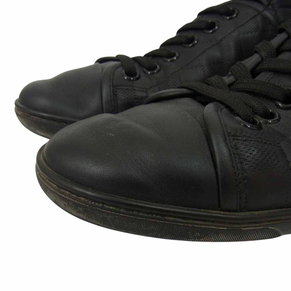 LOUIS VUITTON ルイ・ヴィトン ダミエ アヴァンチュール ハイカット レザー スニーカー ブラック系 7 1/2【中古】