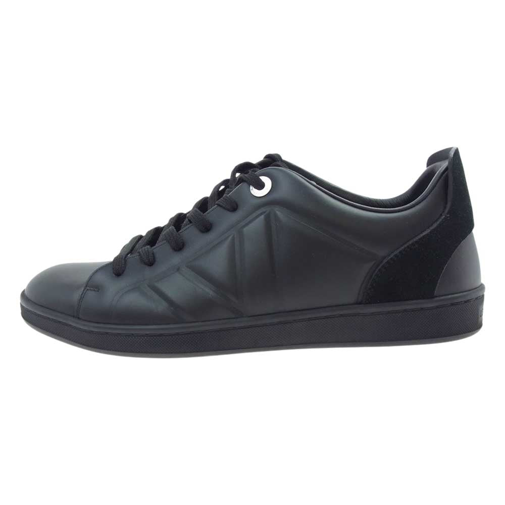 LOUIS VUITTON ルイ・ヴィトン フューズレッジ ライン レザー ローカット スニーカー 7 ブラック系 7【中古】