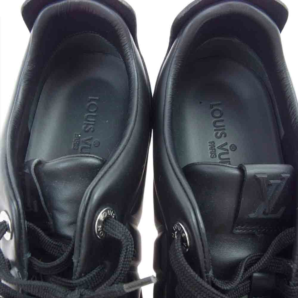 LOUIS VUITTON ルイ・ヴィトン フューズレッジ ライン レザー ローカット スニーカー 7 ブラック系 7【中古】