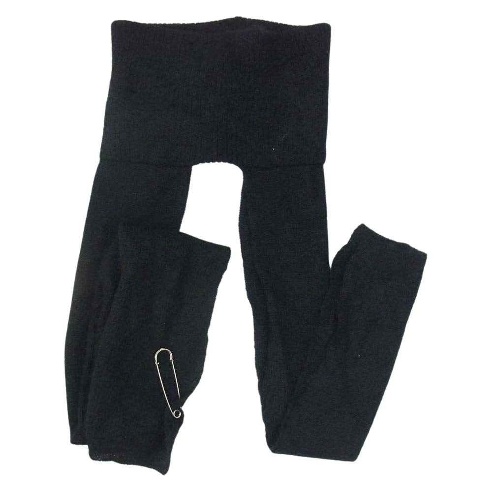 Yohji Yamamoto ヨウジヤマモト Y's for men ワイズフォーメン MN-L07-155 安全ピン付き モヘヤ混 ネックウォーマー マフラー ブラック系【中古】