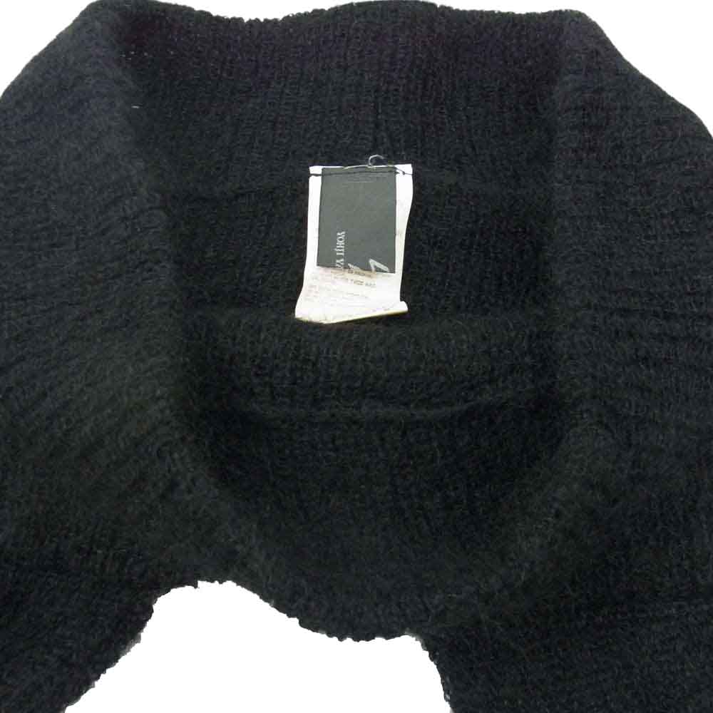 Yohji Yamamoto ヨウジヤマモト Y's for men ワイズフォーメン MN-L07-155 安全ピン付き モヘヤ混 ネックウォーマー マフラー ブラック系【中古】