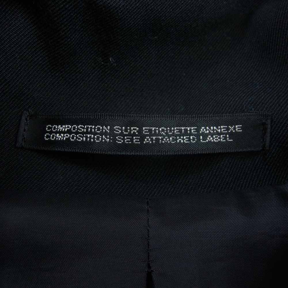 Yohji Yamamoto ヨウジヤマモト  ファム FQ-C01-107 包みボタン バックプリーツ フレア コート ダークネイビー系 1【中古】