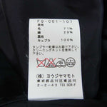 Yohji Yamamoto ヨウジヤマモト  ファム FQ-C01-107 包みボタン バックプリーツ フレア コート ダークネイビー系 1【中古】