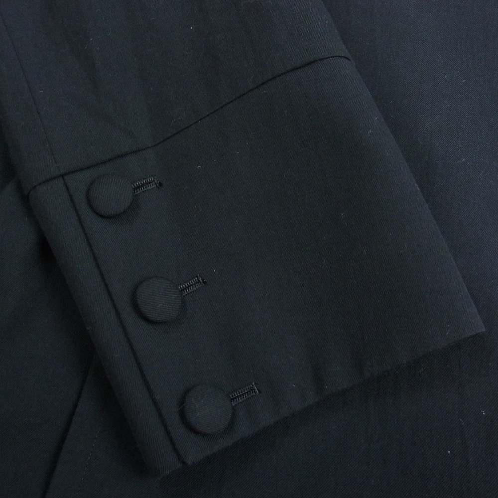 Yohji Yamamoto ヨウジヤマモト  ファム FQ-C01-107 包みボタン バックプリーツ フレア コート ダークネイビー系 1【中古】