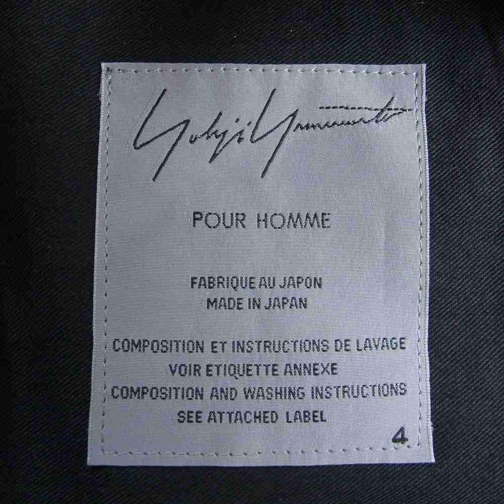 Yohji Yamamoto POUR HOMME ヨウジヤマモトプールオム 10SS HJ-J12-117 アーカイブ 山本耀司 ロシア語抜染 ウール テーラードジャケット ブラック系 4【中古】