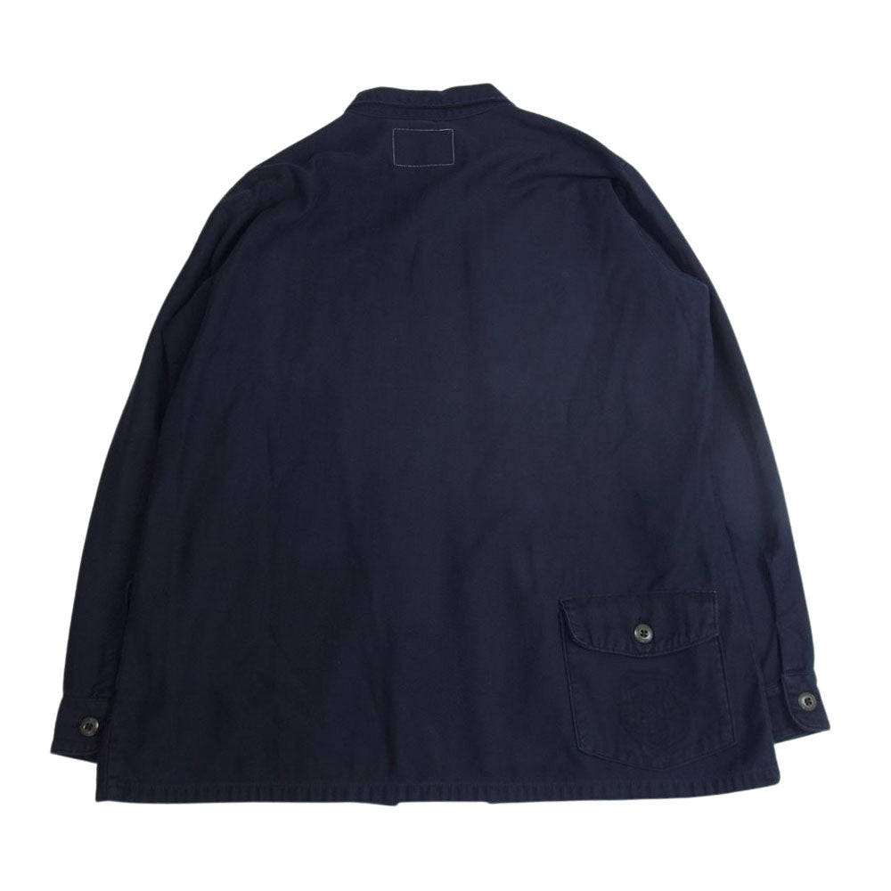 トランスファレンス Shirt Jacket 再構築 古着リメイク シャツ ジャケット  ダークネイビー系【中古】