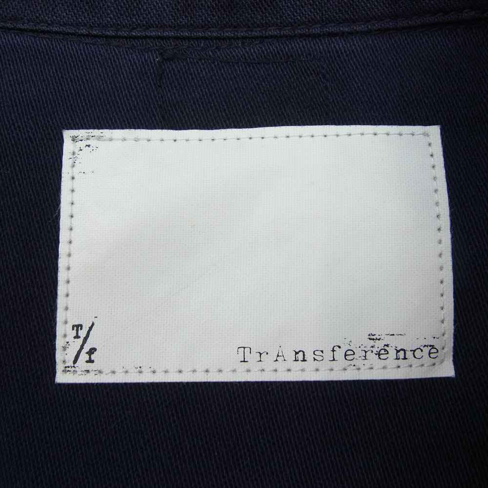 トランスファレンス Shirt Jacket 再構築 古着リメイク シャツ ジャケット  ダークネイビー系【中古】