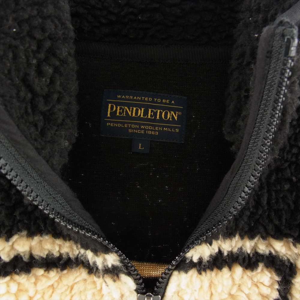 PENDLETON ペンドルトン Boa Zip Up Jacket ネイティブ柄 ボア ジップ ジャケット ブラック系 L【中古】