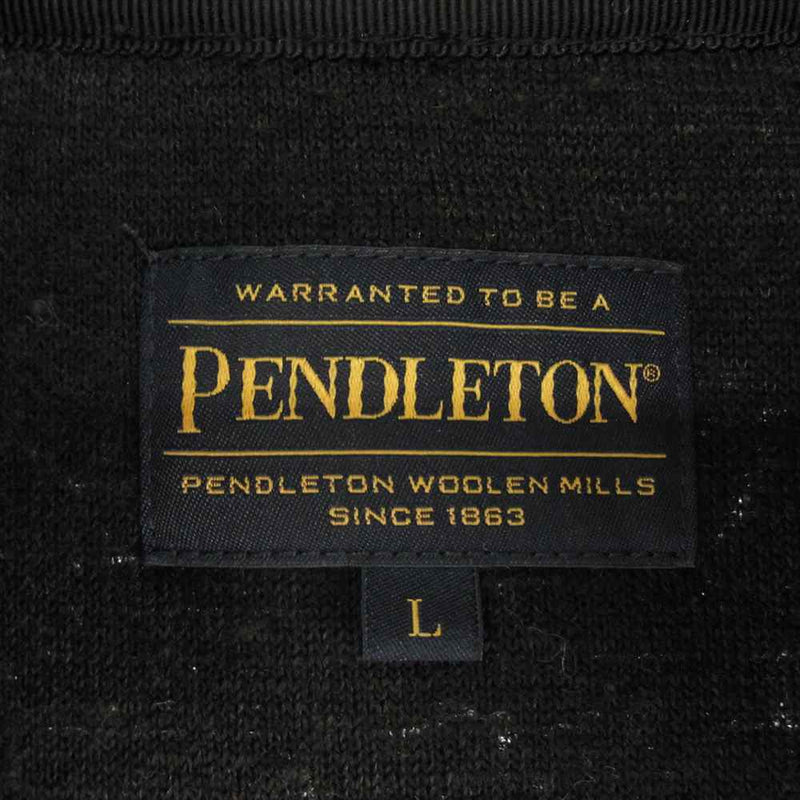 PENDLETON ペンドルトン Boa Zip Up Jacket ネイティブ柄 ボア ジップ ジャケット ブラック系 L【中古】