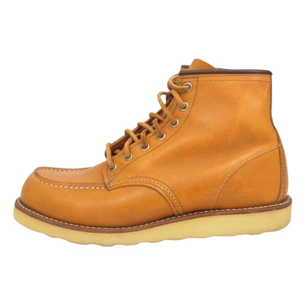RED WING レッドウィング 9875 6inch CLASSIC MOC TOE モックトゥ ゴールドラセットセコイア 犬タグ ブーツ ライトブラウン系 8 1/2【中古】