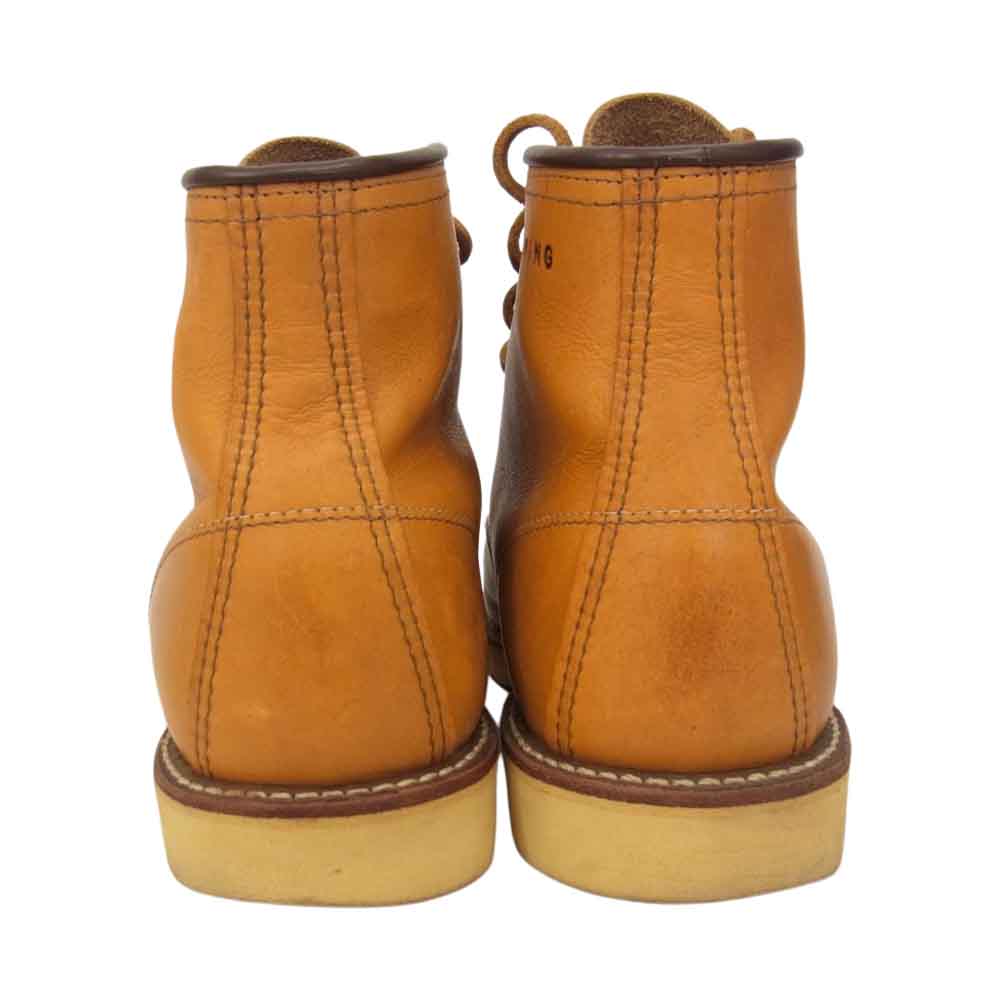 RED WING レッドウィング 9875 6inch CLASSIC MOC TOE モックトゥ ゴールドラセットセコイア 犬タグ ブーツ ライトブラウン系 8 1/2【中古】