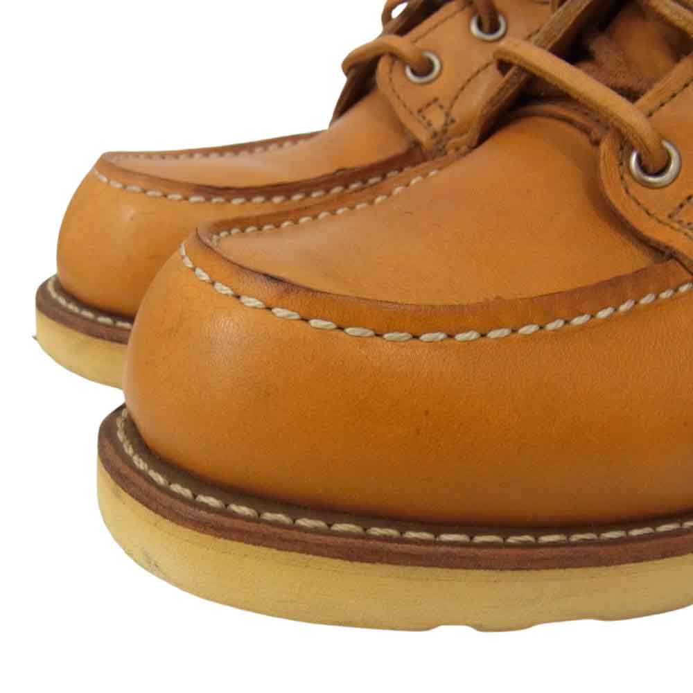 RED WING レッドウィング 9875 6inch CLASSIC MOC TOE モックトゥ ゴールドラセットセコイア 犬タグ ブーツ ライトブラウン系 8 1/2【中古】