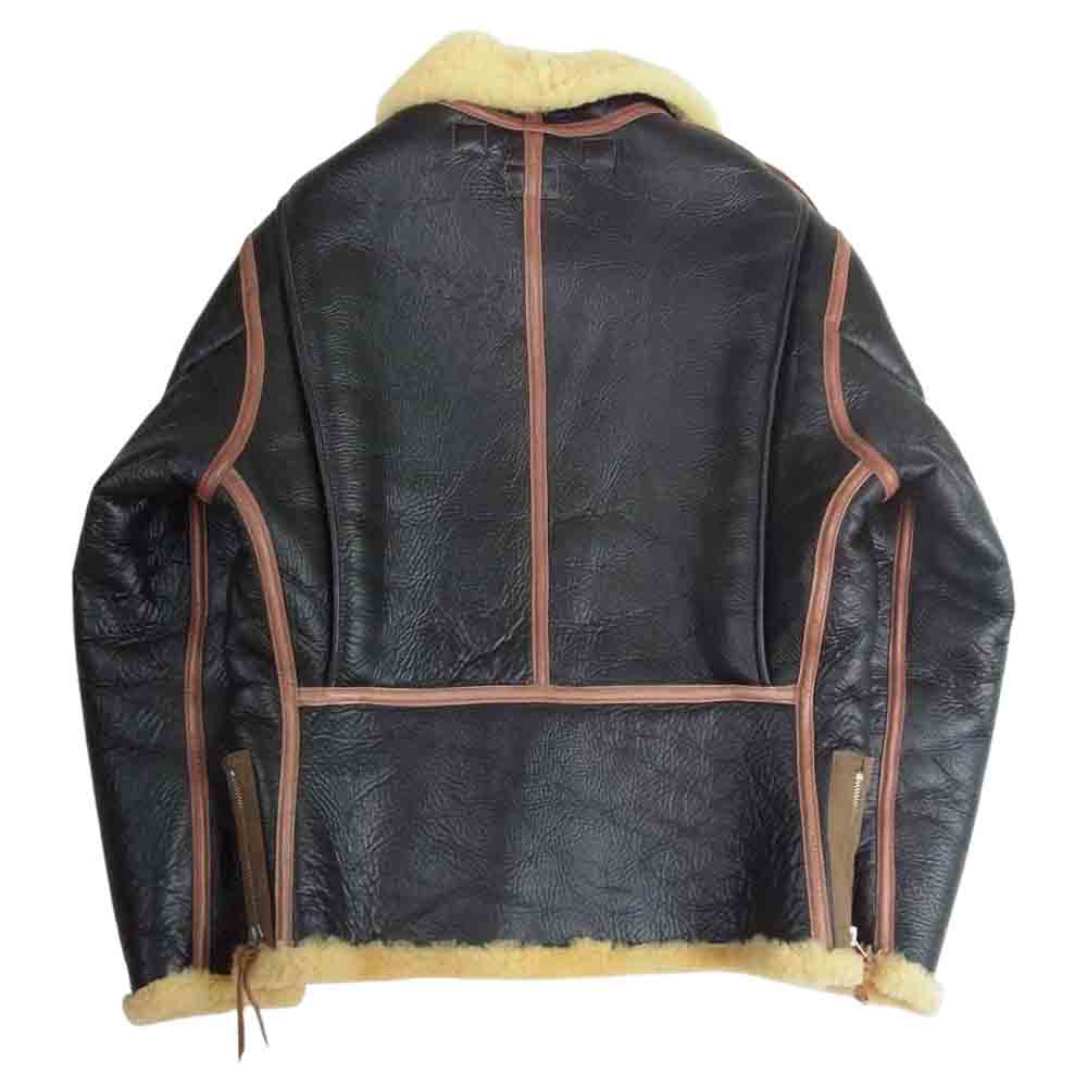 Buzz Rickson's バズリクソンズ BR80112 B-6 ROUGH WEAR ラフウェア 実名復刻 ムートン フライト ジャケット ブラック系 38R【中古】
