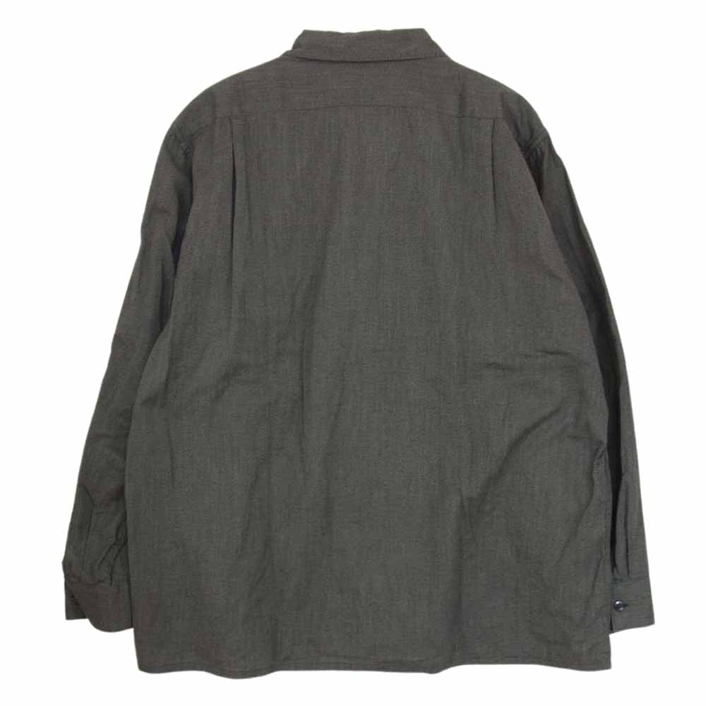 COMOLI コモリ 20AW S03-02005 ヨリ杢 オープンカラー シャツ グレー系 2【中古】