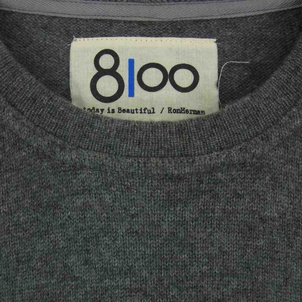 Ron Herman ロンハーマン 8100 カシミヤ100％ クルーネック ニット グレー系 S【中古】