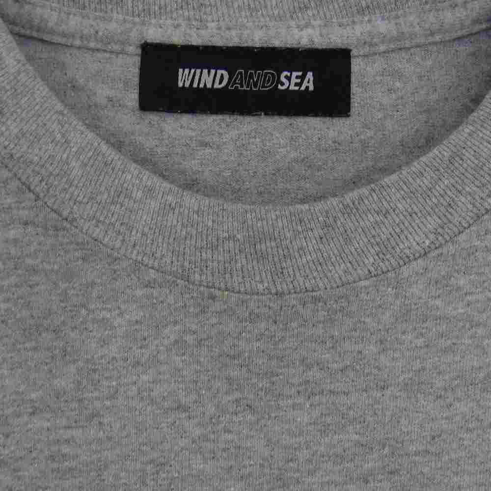 WIND AND SEA ウィンダンシー WDS CS 03 ロゴ クルーネック 長袖 Tシャツ グレー系 M【中古】