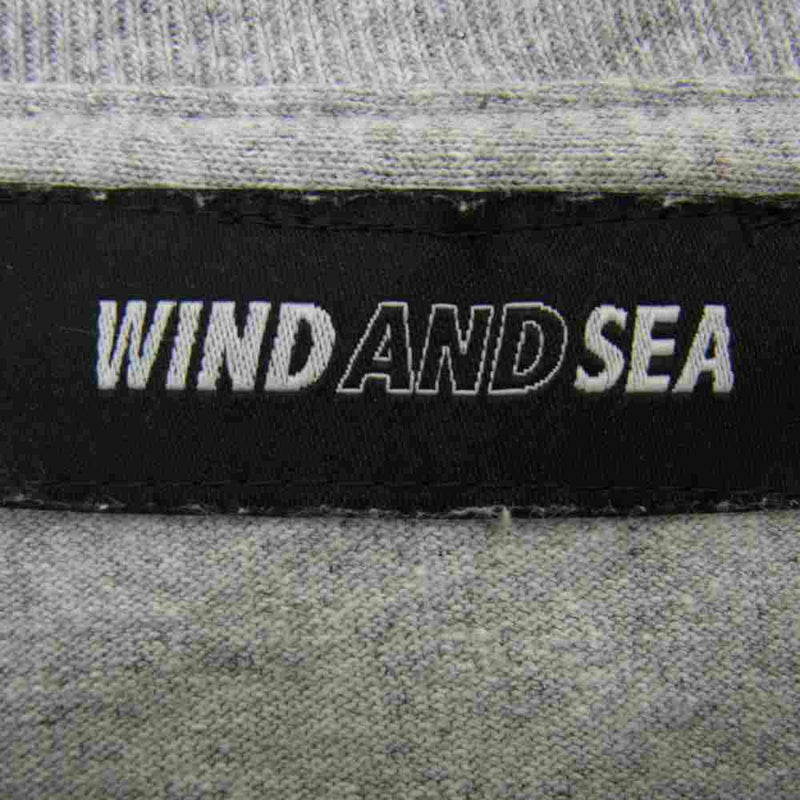 WIND AND SEA ウィンダンシー WDS CS 03 ロゴ クルーネック 長袖 Tシャツ グレー系 M【中古】