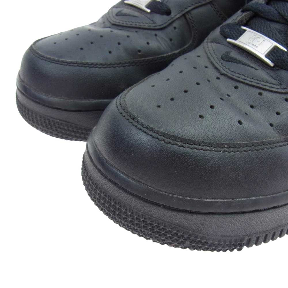 Supreme シュプリーム 20SS  CU9225-001 ×NIKE AIR FORCE 1 LOW SUPREME シュプリーム×ナイキ エアフォース1 ローカットスニーカー ブラック ブラック系 27cm【中古】