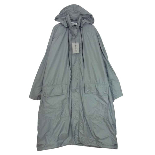 BALENCIAGA バレンシアガ 518184 TXD14 Opera Raincoat バックロゴ オペラ レインコート グレー系 34【極上美品】【中古】