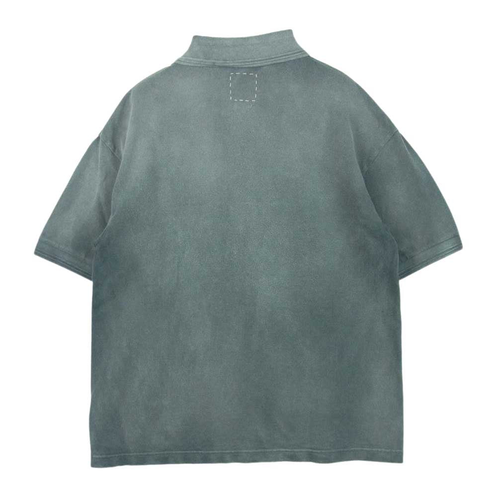VISVIM ビズビム 22AW 0122205010016 JUMBO WELLER S/S DMGD ダメージ加工 ジャンボ ポロシャツ グレー系 1【極上美品】【中古】