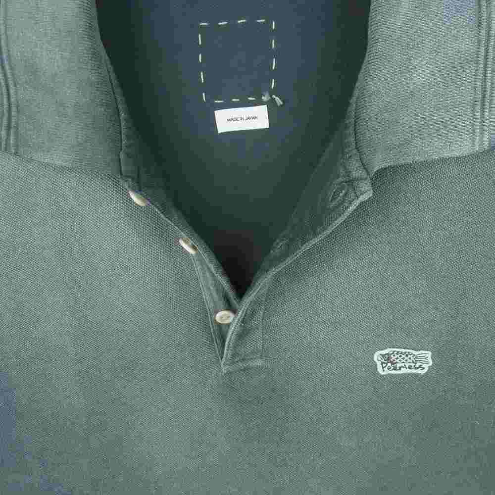 VISVIM ビズビム 22AW 0122205010016 JUMBO WELLER S/S DMGD ダメージ加工 ジャンボ ポロシャツ グレー系 1【極上美品】【中古】