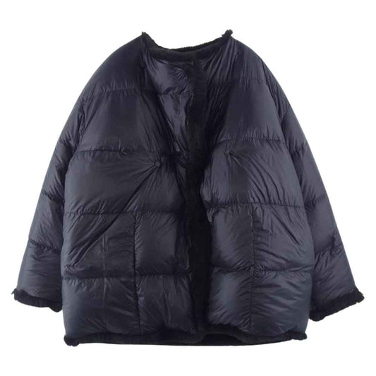 MONCLER モンクレール 2021-22 AW G209K1A00006 M1195 × HYKE ハイク LEMA レマ リバーシブル ファー ナイロン ダウン ジャケット ブラック系【美品】【中古】