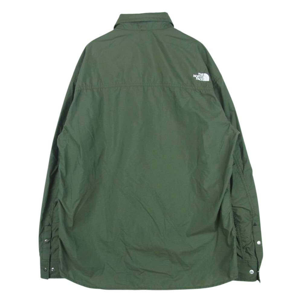 THE NORTH FACE ノースフェイス NR11961 L/S NUPTSE SHIRT 長袖 ヌプシ シャツ ナイロン グレイッシュカーキ系 L【中古】