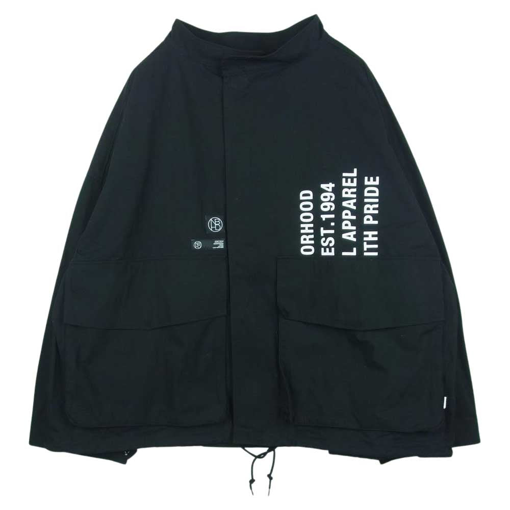 NEIGHBORHOOD ネイバーフッド 221SPNH-JKM01 WEATHER SHORT/CN-JK ウェザー スタンドカラー ショート コート ジャケット ブラック系 L【中古】