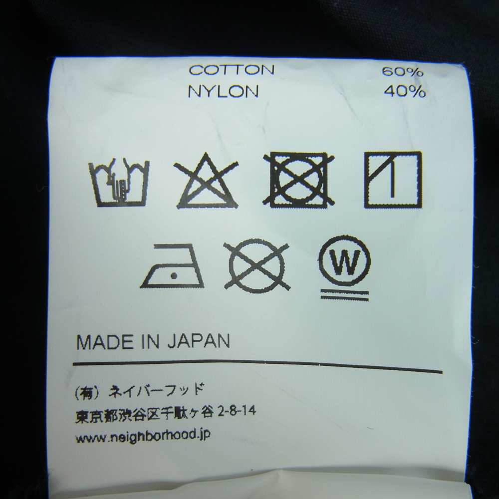 NEIGHBORHOOD ネイバーフッド 221SPNH-JKM01 WEATHER SHORT/CN-JK ウェザー スタンドカラー ショート コート ジャケット ブラック系 L【中古】