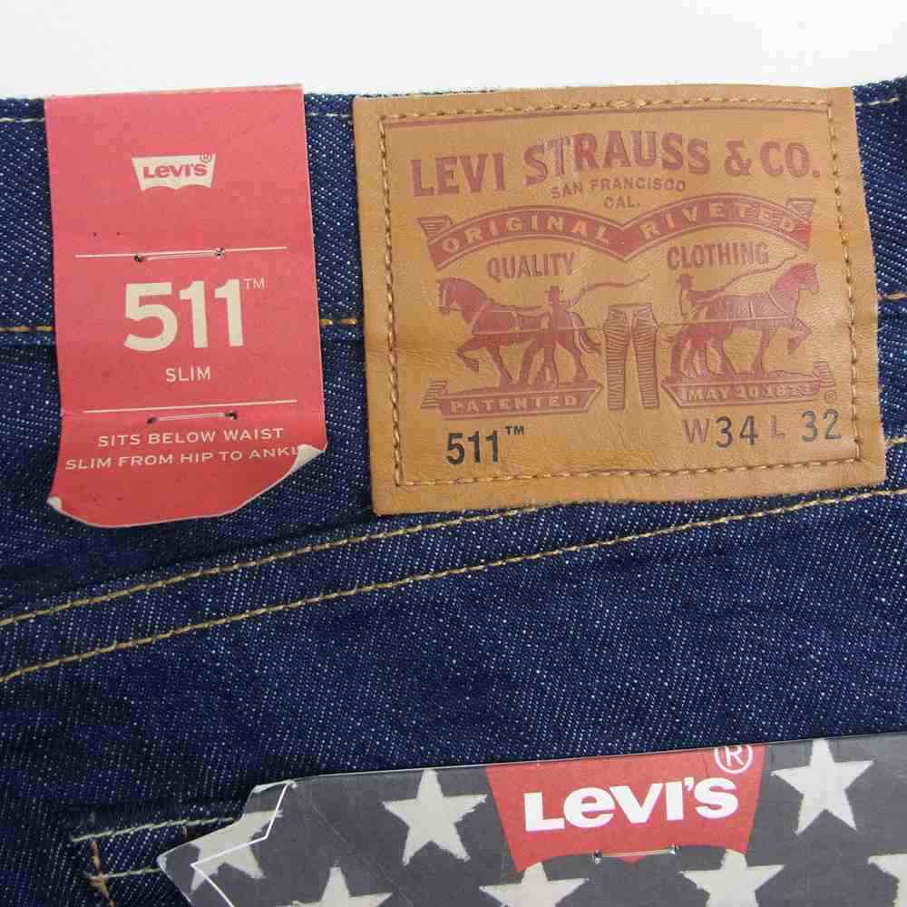 Levi's リーバイス s40196 511 デニム パンツ インディゴブルー系 34【新古品】【未使用】【中古】