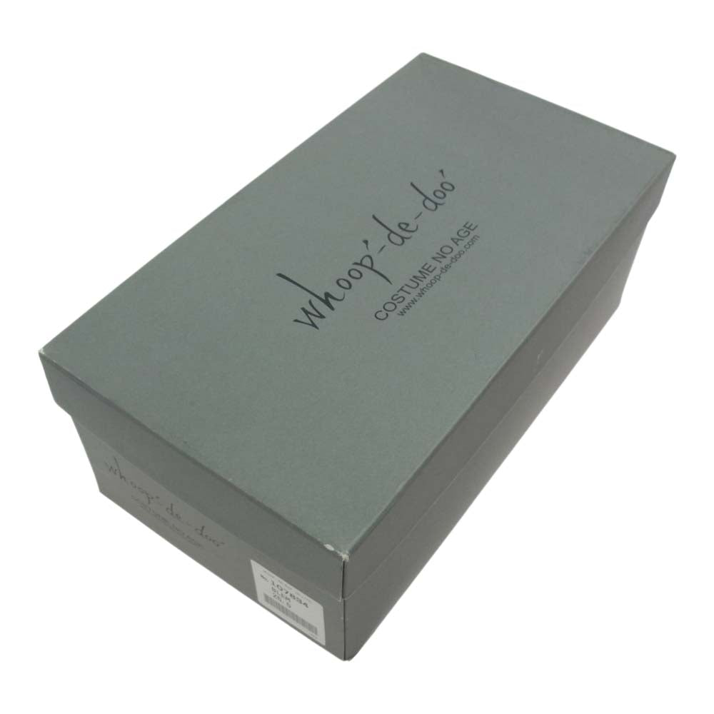 フープディドゥ 107834 パテントレザー ポインテッドトゥ シューズ ブラック系 25.5【中古】