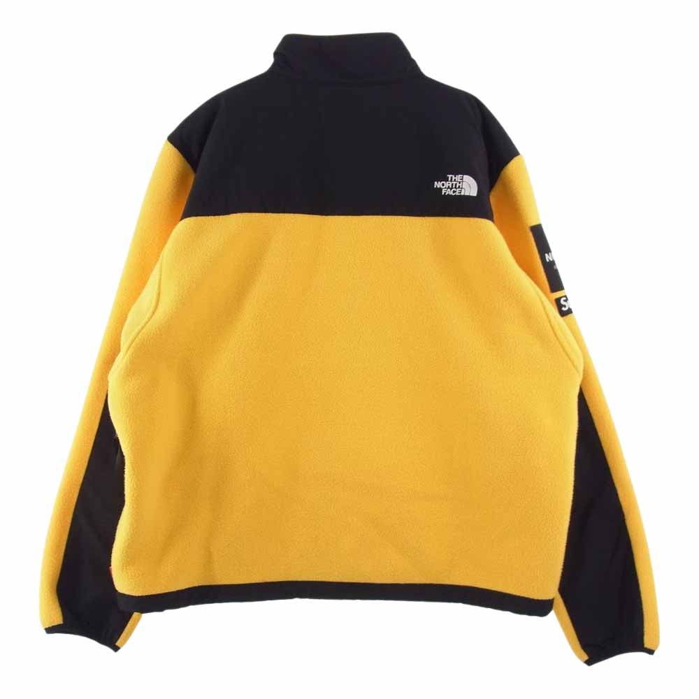 Supreme シュプリーム 19SS The North Face ノースフェイス Arc Logo Denali Fleece Jacket アーチロゴ デナリ フリース ジャケット イエロー系 ブラック系【中古】