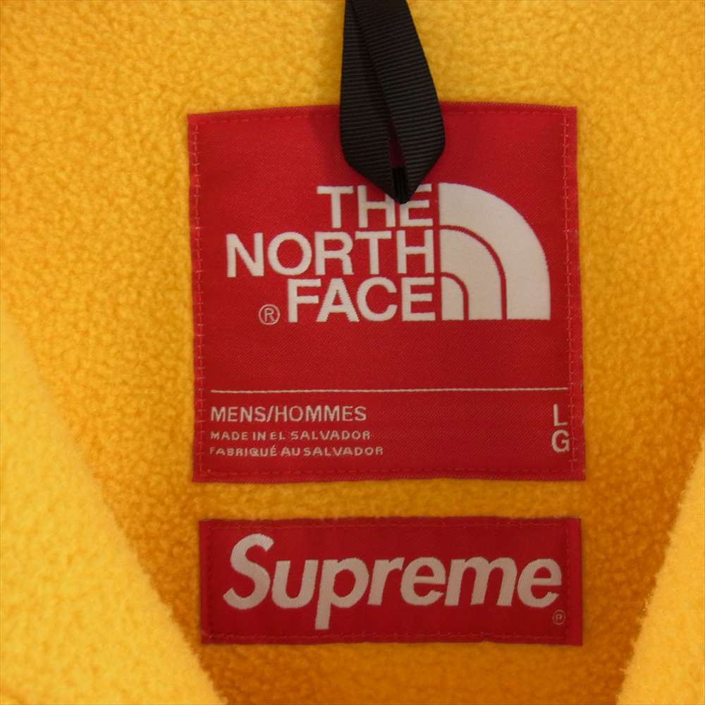 Supreme シュプリーム 19SS The North Face ノースフェイス Arc Logo Denali Fleece Jacket アーチロゴ デナリ フリース ジャケット イエロー系 ブラック系【中古】