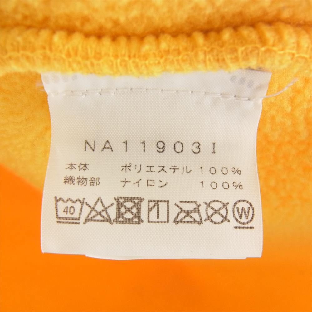 Supreme シュプリーム 19SS The North Face ノースフェイス Arc Logo Denali Fleece Jacket アーチロゴ デナリ フリース ジャケット イエロー系 ブラック系【中古】