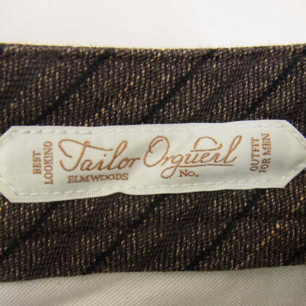 ORGUEIL オルゲイユ OR-1078 French Stripe Trousers  ストライプ トラウザー パンツ ブラウン系 32【美品】【中古】