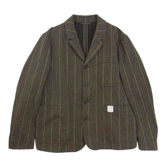 ORGUEIL オルゲイユ OR-4204A Stripe Jacket ストライプ ジャケット ブラウン系 38【美品】【中古】