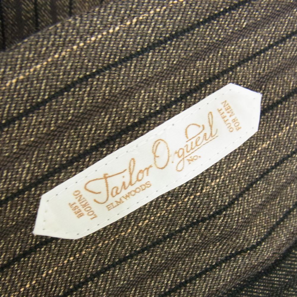 ORGUEIL オルゲイユ OR-4204A Stripe Jacket ストライプ ジャケット ブラウン系 38【美品】【中古】