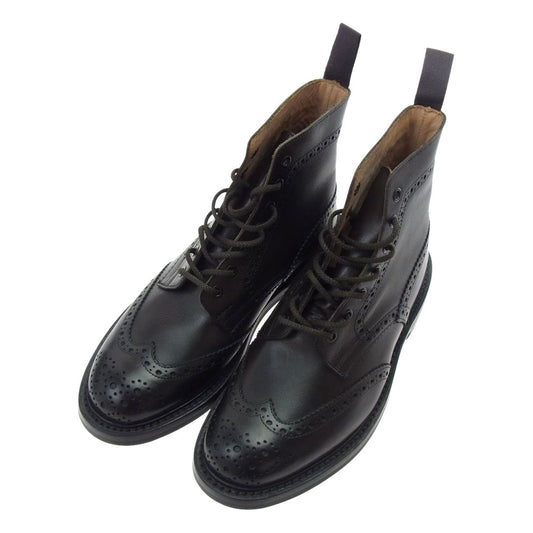Tricker's トリッカーズ M2508  MALTON ESPRESSO BURNISHED モールトン ダイナイトソール カントリーブーツ エスプレッソ バニッシュド  ダークブラウン系 7.5【極上美品】【中古】