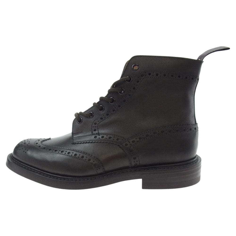 Tricker's トリッカーズ M2508  MALTON ESPRESSO BURNISHED モールトン ダイナイトソール カントリーブーツ エスプレッソ バニッシュド  ダークブラウン系 7.5【極上美品】【中古】
