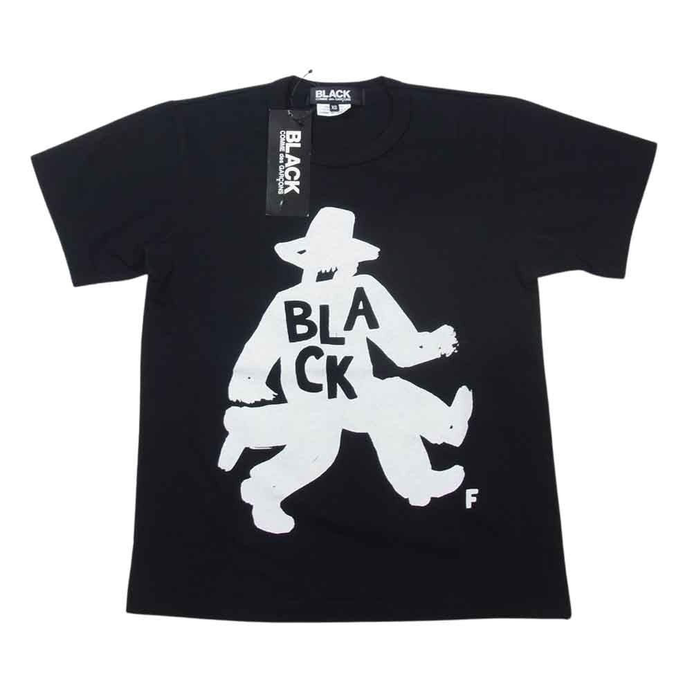BLACK COMME des GARCONS ブラックコムデギャルソン AD2019 1D-T002 FOUR LEG TEE フィリップパゴウスキー プリント Tシャツ ブラック系 XS【新古品】【未使用】【中古】